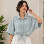 شومیز گره ای راه راه