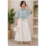 شومیز گره ای راه راه - Image 3
