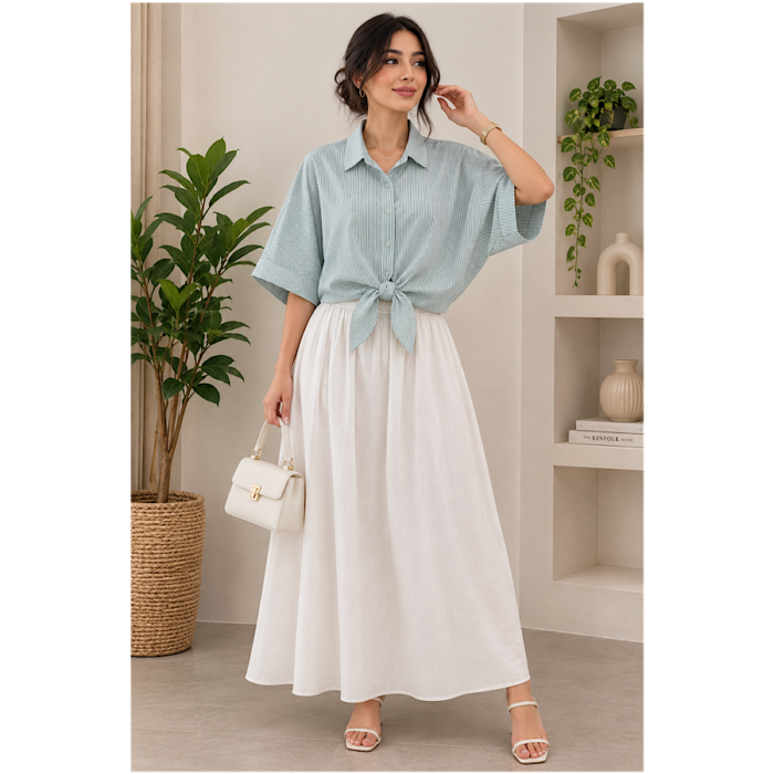 شومیز گره ای راه راه - Image 3